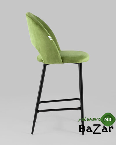 Стул полубарный Меган велюр травяной