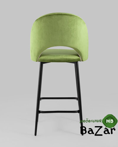 Стул полубарный Меган велюр травяной