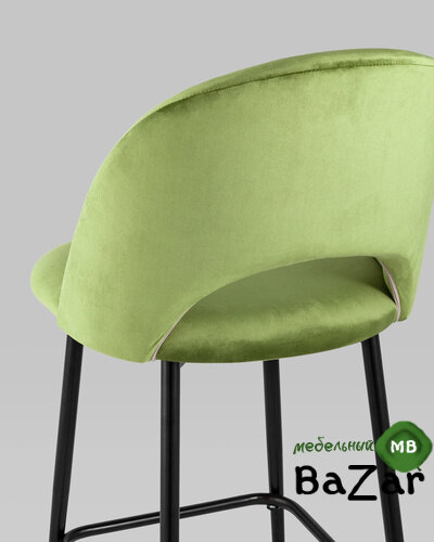 Стул полубарный Меган велюр травяной