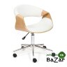 Кресло BEND натуральный, кож/зам белый