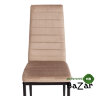 Стул Easy (mod. 24-1) металл, вельвет Beige (бежевый) HLR8 / черный
