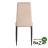 Стул Easy (mod. 24-1) металл, вельвет Beige (бежевый) HLR8 / черный