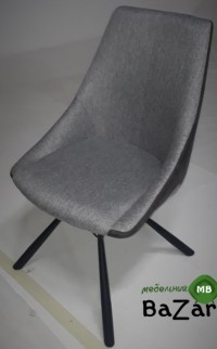 Стул BLOSSOM серая ткань меланж/PU