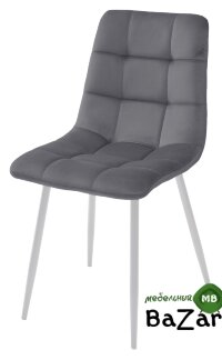 Стул CHILLI G108-12 антрацит/ белый каркас, велюр