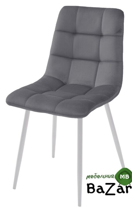 Стул CHILLI G108-12 антрацит/ белый каркас, велюр