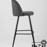Стул барный Лион темно-серая экокожа