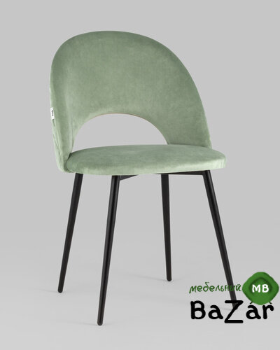 Стул Меган велюр с ромбами фисташковый Стул Меган велюр с ромбами фисташковый