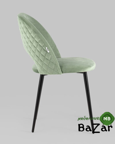 Стул Меган велюр с ромбами фисташковый Стул Меган велюр с ромбами фисташковый