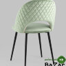 Стул Меган велюр с ромбами фисташковый Стул Меган велюр с ромбами фисташковый