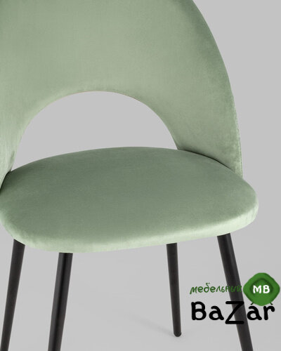 Стул Меган велюр с ромбами фисташковый Стул Меган велюр с ромбами фисташковый
