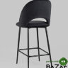 Стул полубарный Меган велюр черный