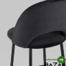Стул полубарный Меган велюр черный