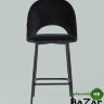 Стул полубарный Меган велюр черный