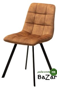 Стул CHILLI SQUARE VT5001-4 античный медный, велюр без "пальчиковый"/ черный каркас