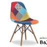 Стул Tarcento в стиле Eames пэчворк оранжевый/ткань