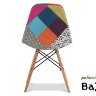 Стул Tarcento в стиле Eames пэчворк оранжевый/ткань