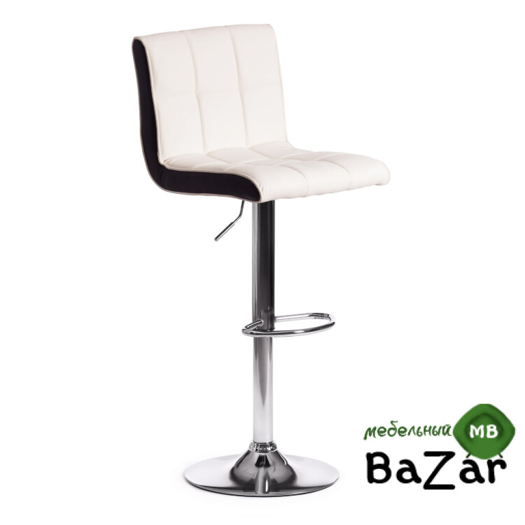 Стул барный BARBER (mod. KY711D) белый/черный/хром
