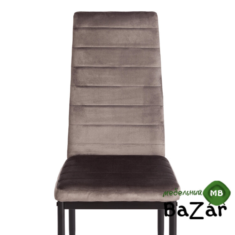 Стул Easy (mod. 24-1) металл, вельвет Dark grey (темно-серый) HLR24 / черный