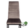 Стул Easy (mod. 24-1) металл, вельвет Dark grey (темно-серый) HLR24 / черный
