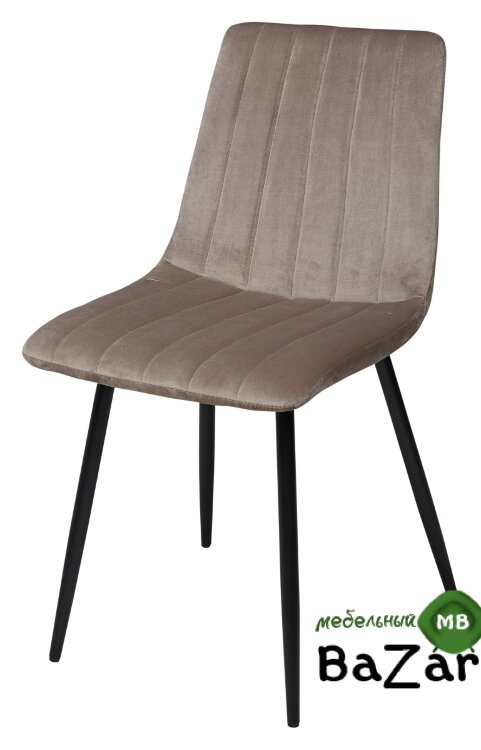 Стул DUBLIN G062-13 кварцевый/ черный каркас, велюр