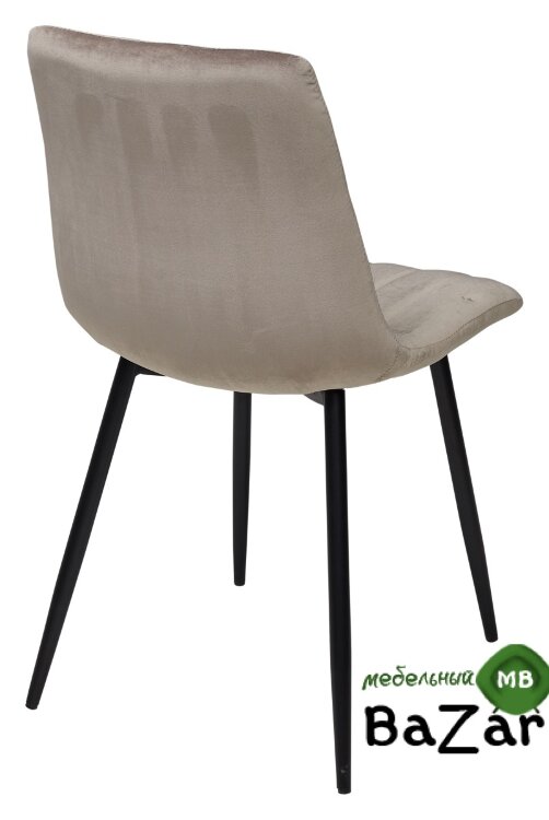 Стул DUBLIN G062-13 кварцевый/ черный каркас, велюр