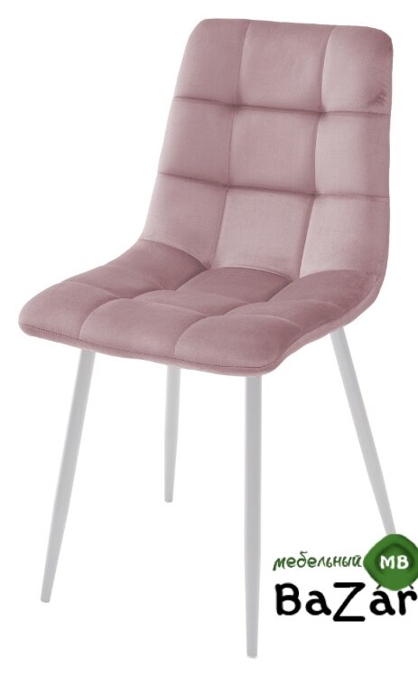 Стул CHILLI G108-15 пепел розы/ белый каркас, велюр