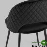 Стул Меган велюр с ромбами черный Стул Меган велюр с ромбами черный