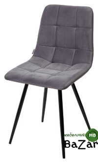 Стул UNO 25 СЕРЫЙ #27, велюр / ЧЕРНЫЙ Стул UNO 25 СЕРЫЙ #27, велюр / ЧЕРНЫЙ