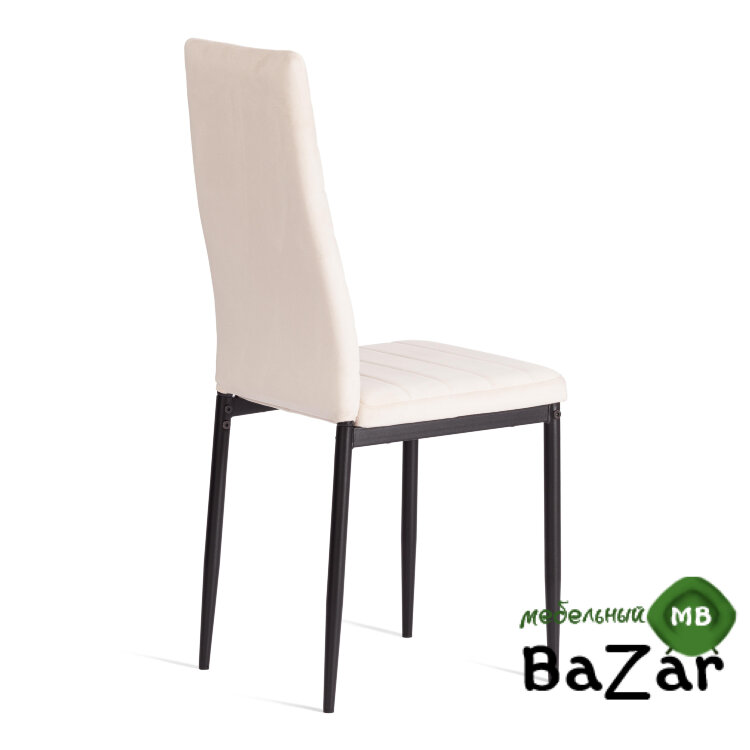 Стул Easy (mod. 24-1) металл, вельвет light beige (светло-бежевый) HLR2 / черный