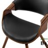 Стул JY1829 черный PU/орех