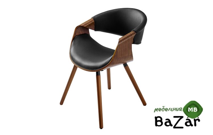 Стул JY1829 черный PU/орех