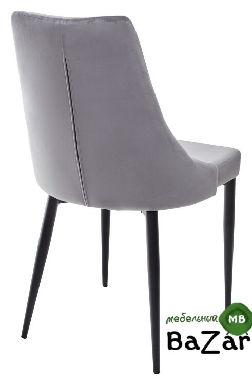 Стул NEPAL BLUVEL-14 GREY/ черный каркас, велюр