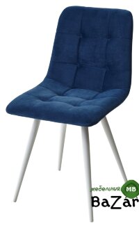 Стул UNO 25 СИНИЙ #29, велюр / БЕЛЫЙ Стул UNO 25 СИНИЙ #29, велюр / БЕЛЫЙ
