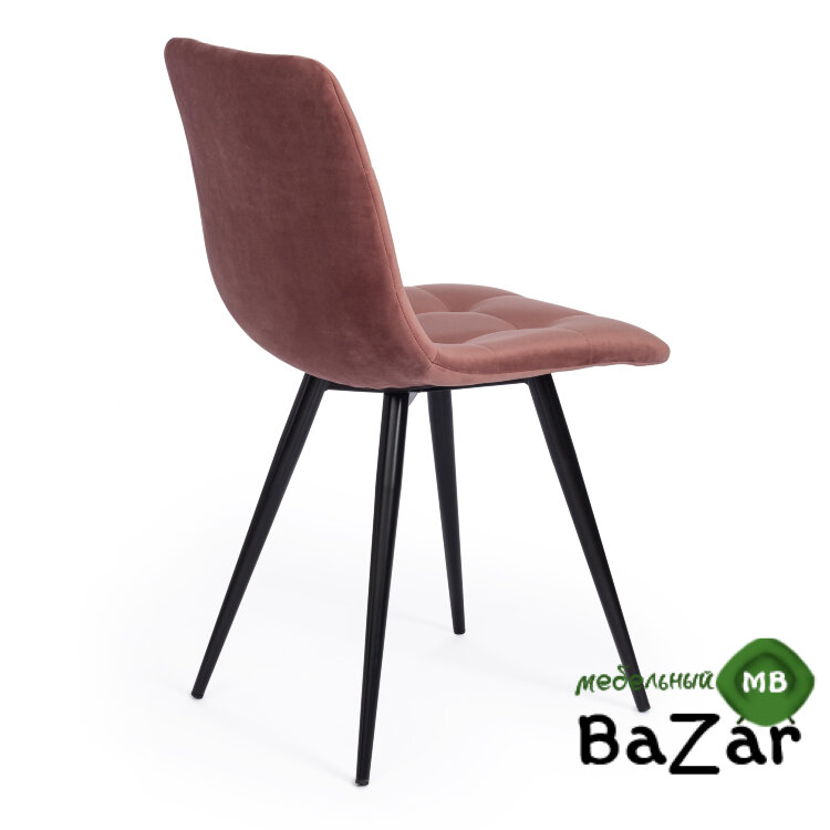 Стул CHILLY (mod. 7095-1) коралловый barkhat 15 /черный Стул CHILLY (mod. 7095-1) коралловый barkhat 15 /черный