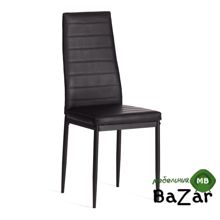 Стул Easy (mod. 24-1) металл, экокожа Black (Черный) / Black (Черный)