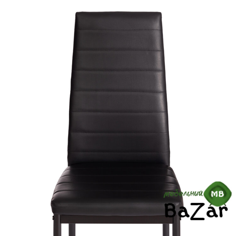 Стул Easy (mod. 24-1) металл, экокожа Black (Черный) / Black (Черный)