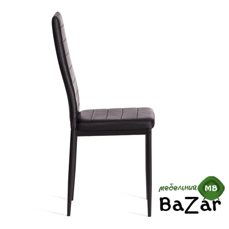 Стул Easy (mod. 24-1) металл, экокожа Black (Черный) / Black (Черный)