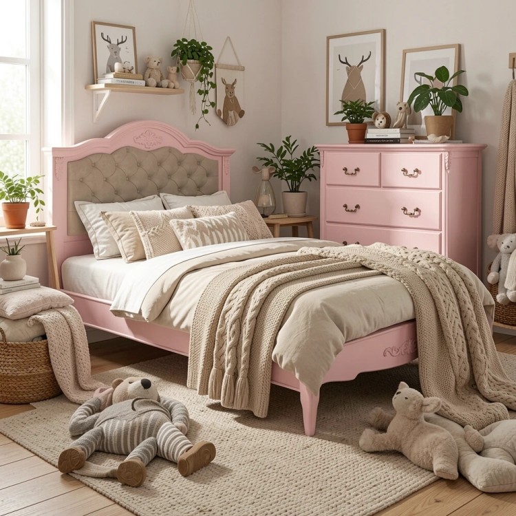 Комод 4 ящика В402 Розовый