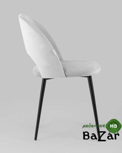 Стул Меган велюр светло-серый