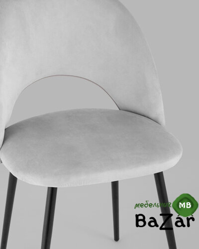 Стул Меган велюр светло-серый