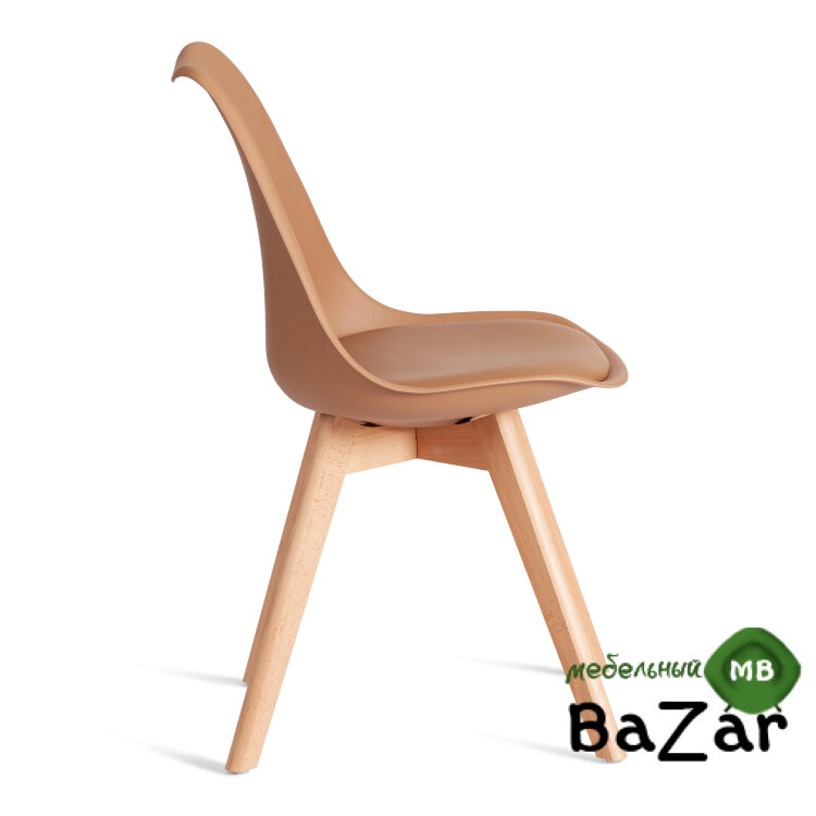 Стул TULIP (mod. 73-1) дерево/пластик/экокожа Бежевый (Latte) Стул TULIP (mod. 73-1) дерево/пластик/экокожа Бежевый (Latte)