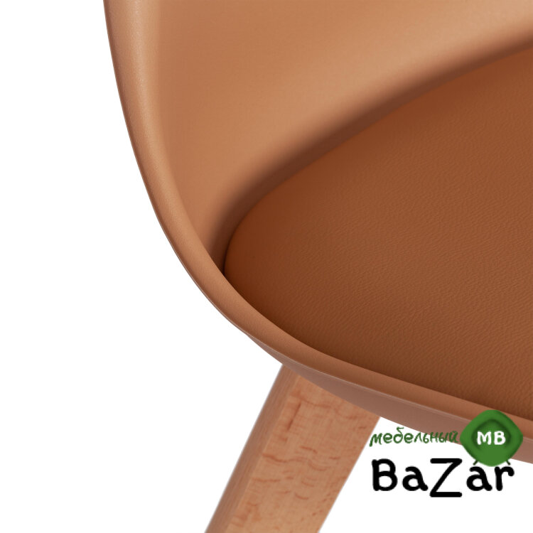 Стул TULIP (mod. 73-1) дерево/пластик/экокожа Бежевый (Latte) Стул TULIP (mod. 73-1) дерево/пластик/экокожа Бежевый (Latte)