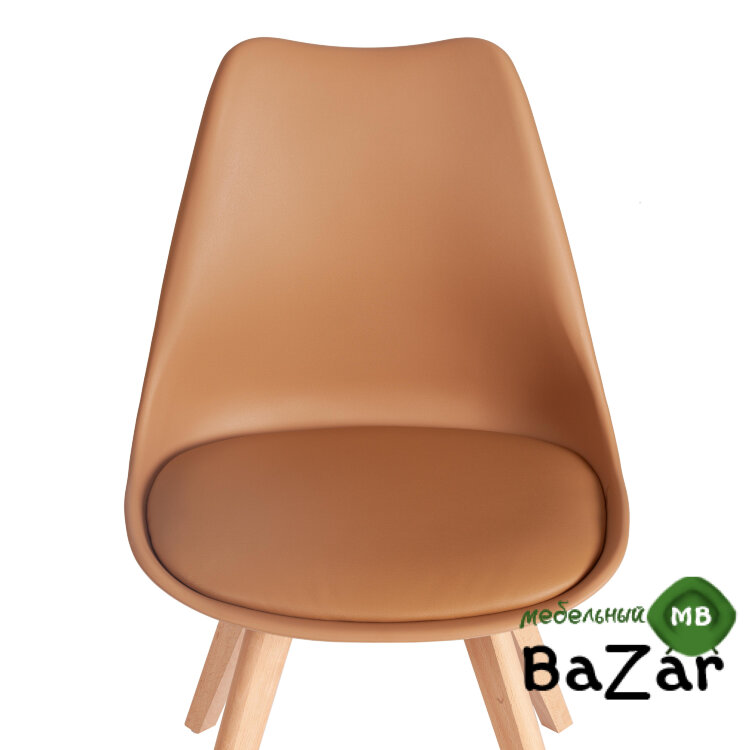 Стул TULIP (mod. 73-1) дерево/пластик/экокожа Бежевый (Latte) Стул TULIP (mod. 73-1) дерево/пластик/экокожа Бежевый (Latte)