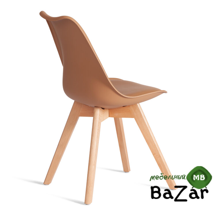 Стул TULIP (mod. 73-1) дерево/пластик/экокожа Бежевый (Latte) Стул TULIP (mod. 73-1) дерево/пластик/экокожа Бежевый (Latte)