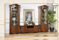 Беатрис (цвет: орех)  гостиная  Витрина 1-дв. Правая, Витрина 1-дв. Левая, Тумба ТВ 	 АКЦИЯ!!!