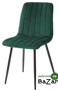 Стул DUBLIN G062-18 зеленый, велюр/ черный каркас