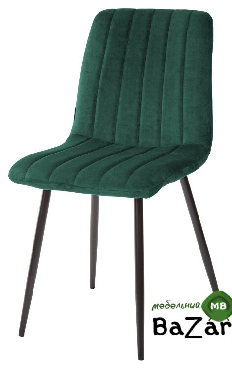 Стул DUBLIN G062-18 зеленый, велюр/ черный каркас