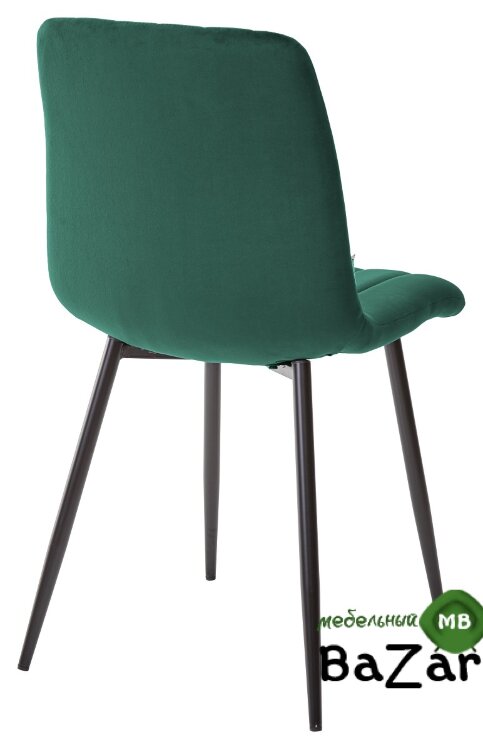 Стул DUBLIN G062-18 зеленый, велюр/ черный каркас