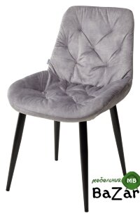 Стул VESTA PK6015-03 (VBP203) античный cеребристо-серый, велюр / черный каркас Стул VESTA PK6015-03 (VBP203) античный cеребристо-серый, велюр / черный каркас