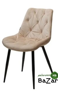 Стул OZZY G062-03 светлый беж, велюр / черный каркас Стул OZZY G062-03 светлый беж, велюр / черный каркас